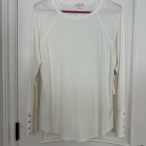 Women's Cream Long Sleeve Top